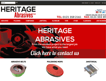 Tablet Screenshot of heritageabrasives.co.uk